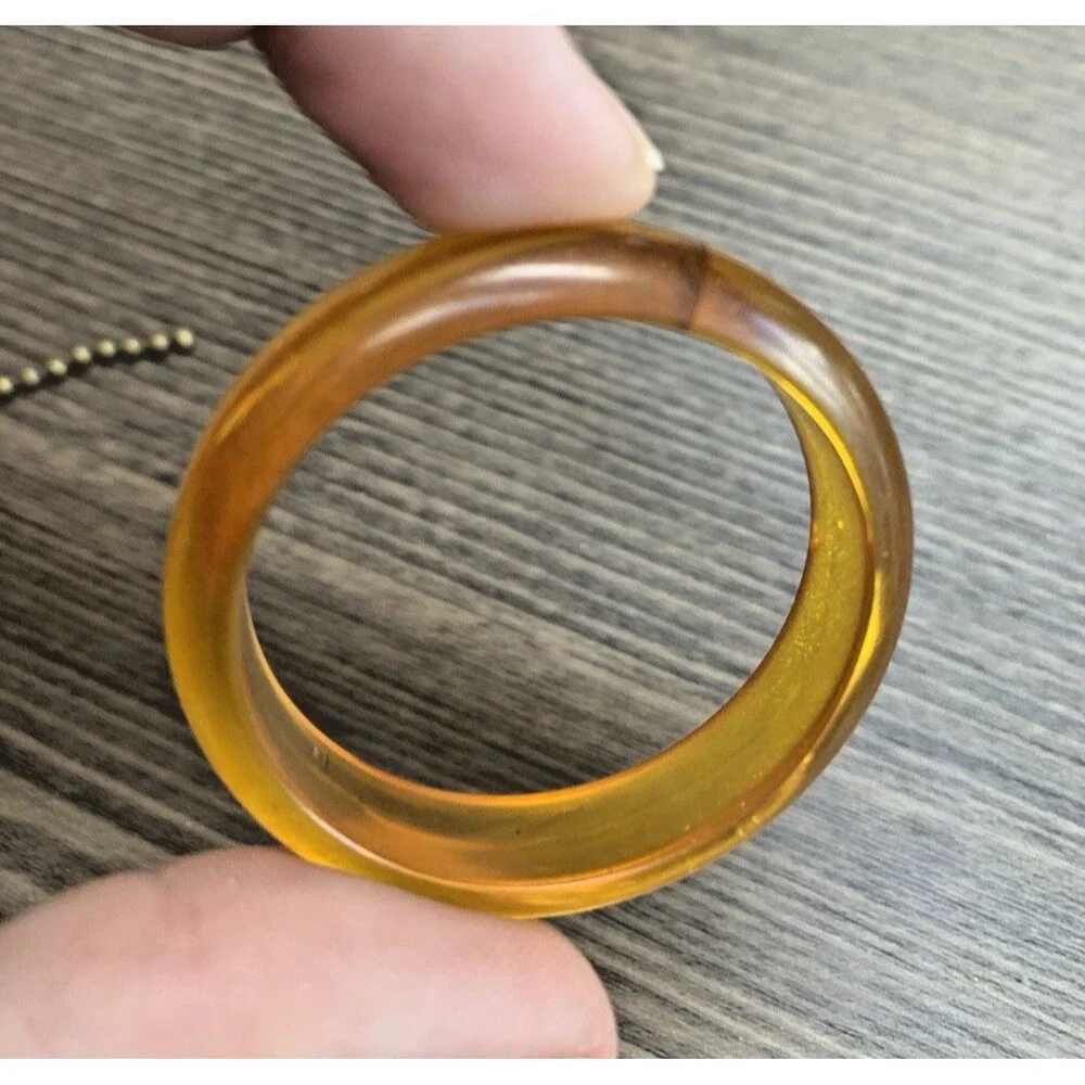 Set of 5 Vintage Translucent Napkin Rings Acrylic Lucite Amber Red Green MCM